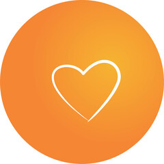 Orange fruit and heart icon