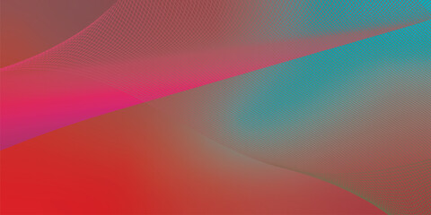 azure and light coral abstract shape grainy gradient background on black backdrop with noisy texture for wide banner poster and header design