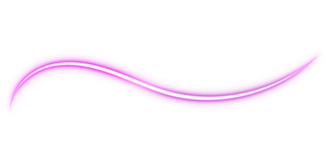 pink neon light wave png transparent isolated, purple glow streak png transparent curved line, abstract pink neon glow line png transparent