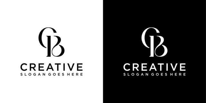 CB or BC initial letter logo design vector concept