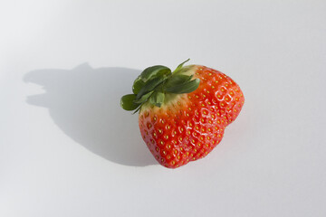fresh strawberry isolated white background