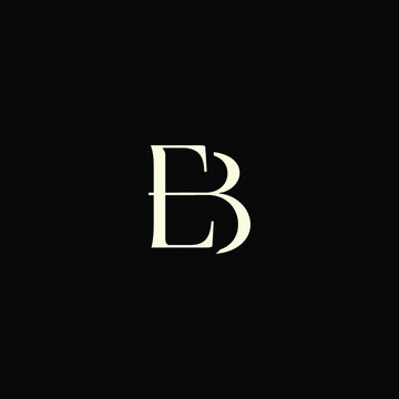 Elegant Intertwined E and B logo design. EB monogram. Modern, sophisticated branding symbol suitable for luxury fashion, design studios, and editorial logos.