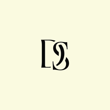 Elegant Intertwined D and S logo design. DS monogram. Modern, sophisticated branding symbol suitable for luxury fashion, design studios, and editorial logos.