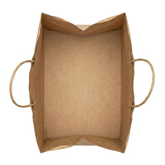 Top down view into empty brown paper bag © BTG