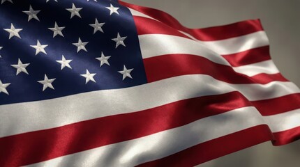 Fototapeta premium United states of america flag waving in the wind with pride patriotic