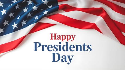 American Flag Waving Happy Presidents Day
