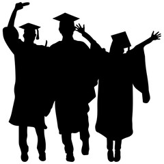 Celebrating Graduation Silhouette