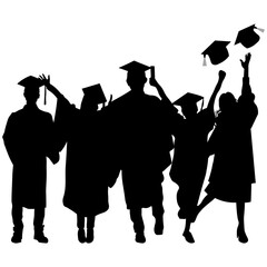 Celebrating Graduation Silhouette