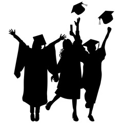 Celebrating Graduation Silhouette