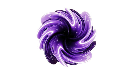 Abstract Swirling Purple Shape
