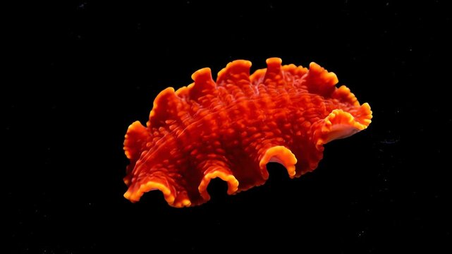 Vibrant Marine Flatworm Displaying Amazing Color Transformation