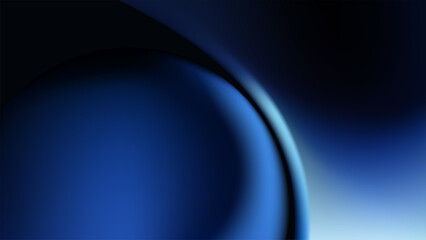 Abstract deep blue background with sleek fluid curves and soft gradients for modern corporate tech design and luxury