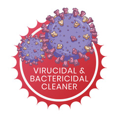 Nipah Virus Infection Warning Badge - Pathogen Illustration with Prohibited Symbol for Public Health Awareness