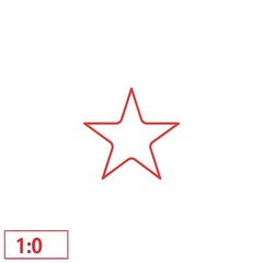 Obraz premium Simple Star Symbol: A minimalist illustration of a five-pointed star, perfect for representing concepts like excellence and achievement. 