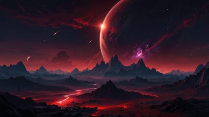 sunrise over the planet