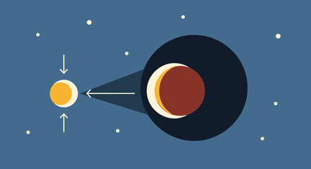 Celestial Alignment: Solar Eclipse Illustration © Ahda