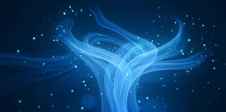Digital Energy Veins: An abstract visualization of digital energy veins, radiating with ethereal blue light against a deep blue backdrop, evocative of interconnected systems and flowing data.