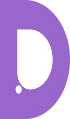 Letter D Initial Logo Element