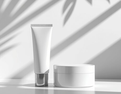 jar skincare dan tube pencuci muka