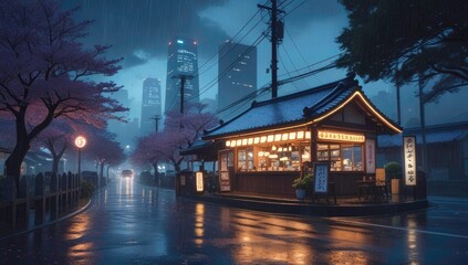 night view of the city