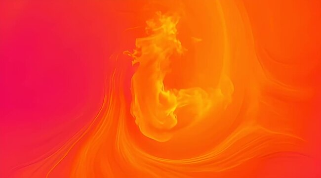 Abstract flowing vibrant gradient background of orange, pink and fiery smoke effect