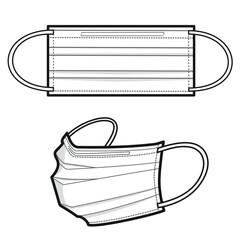 使い捨て不織布マスク　2種