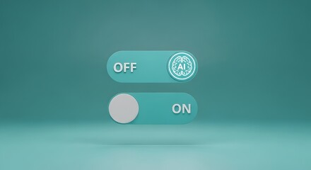 AI Toggle Switch Set to OFF, Concept of Artificial Intelligence