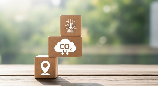 Sustainable Development Goals on Wooden Blocks Outdoors.