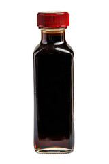 Dark Liquid Bottle with Red Cap
