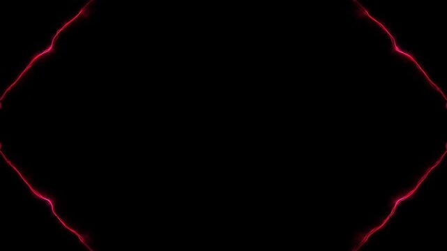 Red Plasma Inferno Rhomb Lines Ruby Shape Loop Alpha Background Animation