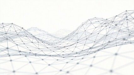 Abstract digital network wave background,technology data flow visualization with connected nodes,modern science and innovation concept for future communication systems