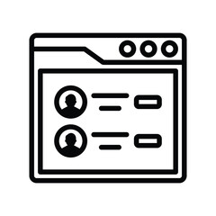 Obraz premium Add friend list interface icon