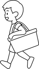 장바구니 남 흑백