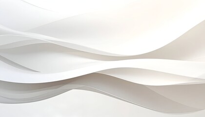 Obraz premium Abstract image of flowing, layered white and neutral-toned curved shapes and light