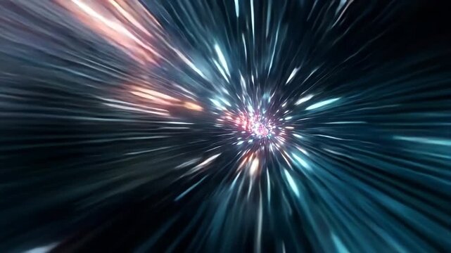 高速データ通信やタイムワープをイメージした背景動画