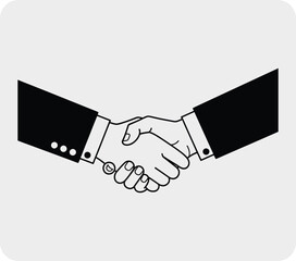 Business partnership handshake agreement