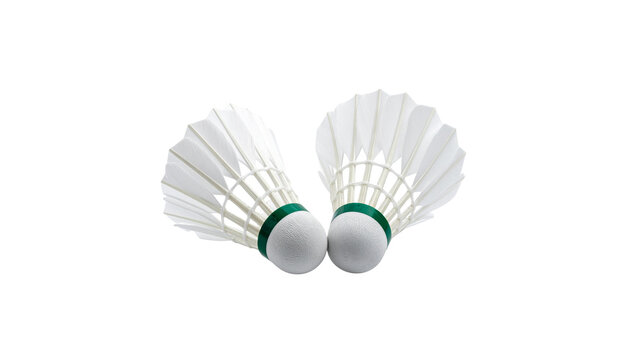 An illustration of a white badminton shuttlecock on a white background