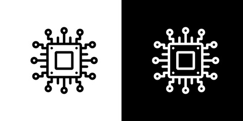 基板・電子回路のアイコン (ベクター)