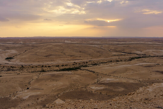 Desert landscape of the Israel - Egypt border