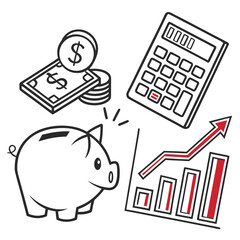 Financial planning and savings concept