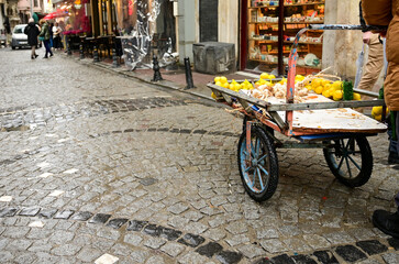 Colorful Streets of Balat District in Istanbul, Turkey