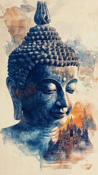 A vibrant watercolor illustration celebrating Bihar Day. 