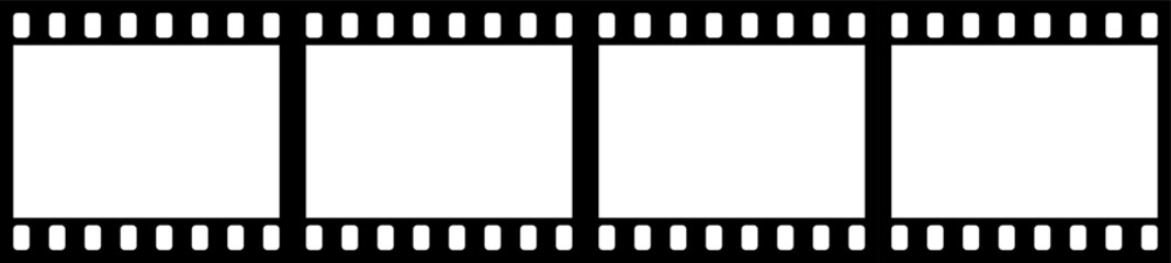 Grunge movie film strips collection, vintage filmstrip roll frame, photo background. Old video movie filmstrip overlay, cinema, photograph camera strip. Old retro cinema movie strip video recording.