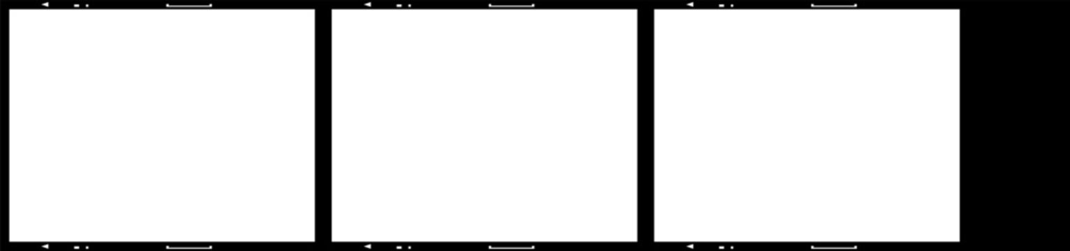 Grunge movie film strips collection, vintage filmstrip roll frame, photo background. Old video movie filmstrip overlay, cinema, photograph camera strip. Old retro cinema movie strip video recording.