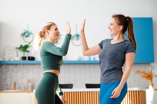 Two Women High Five Workout