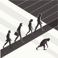 Humanity's Transition: Upright to Quadruped   © Umer