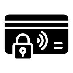 locked credit card line icon