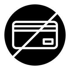 Declined Credit Card Payment line icon