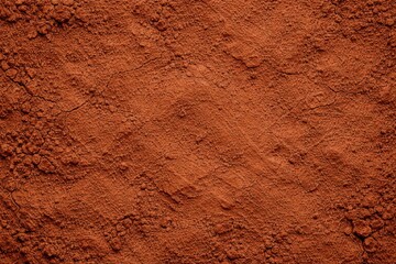 Fototapeta premium Rough Red Clay Plaster Texture. High-resolution close-up of a rustic red clay or terracotta textured wall, ideal for background design and earthy architectural concepts.