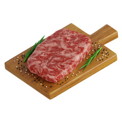 Raw Steak With Rosemary and Peppercorns